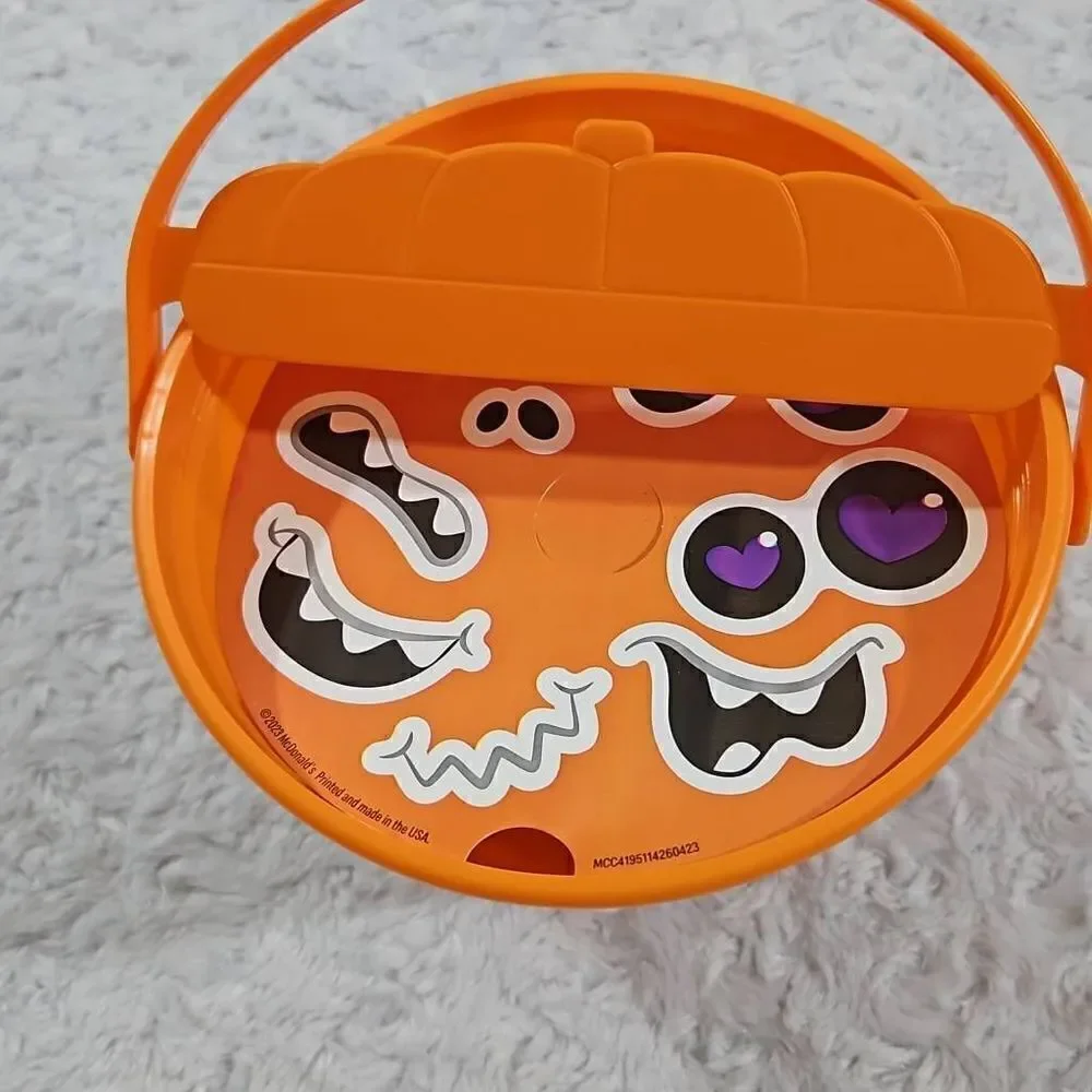 McDonalds Halloween Ghost Bucket 2023 Skeleton Pumpkin